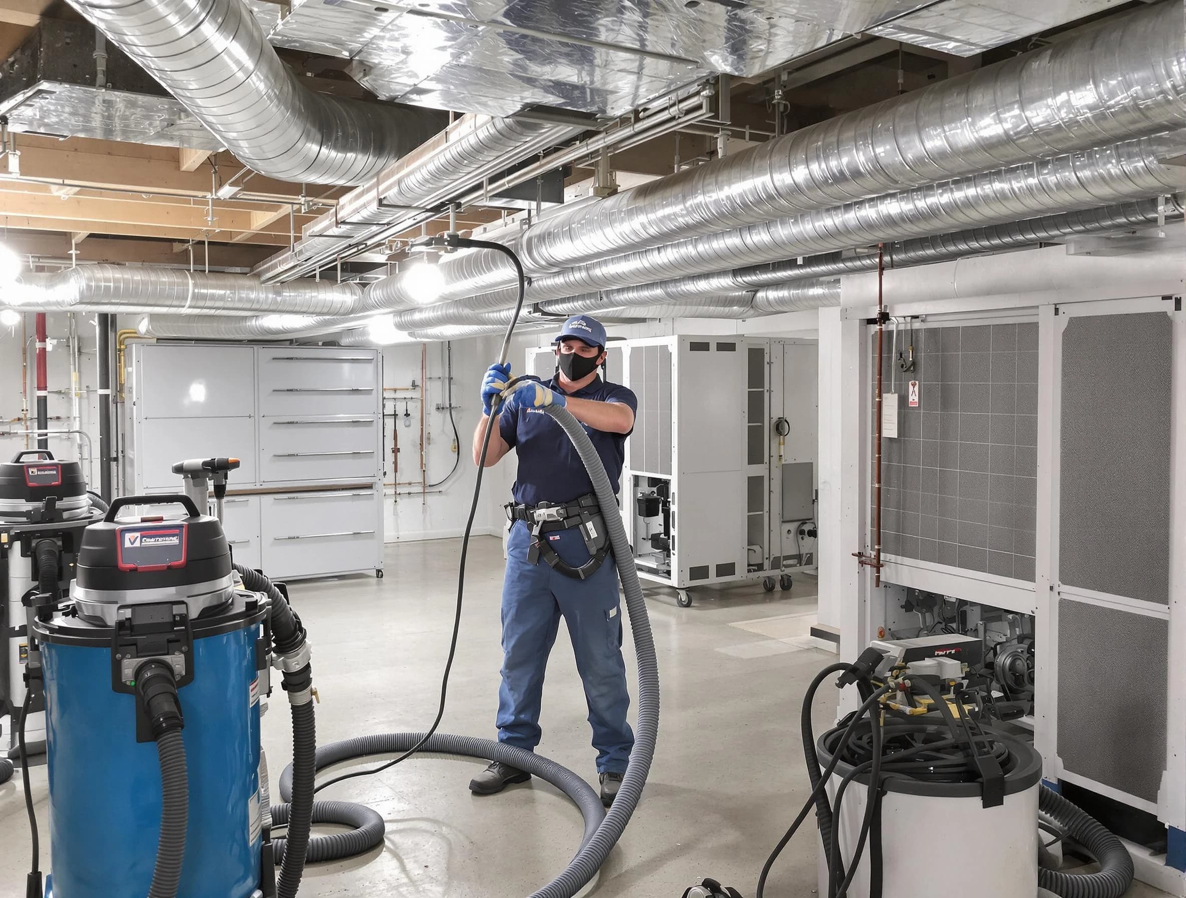 Ashland City Air Duct Cleaning specialist performing thorough central air duct cleaning for improved system efficiency in Ashland City