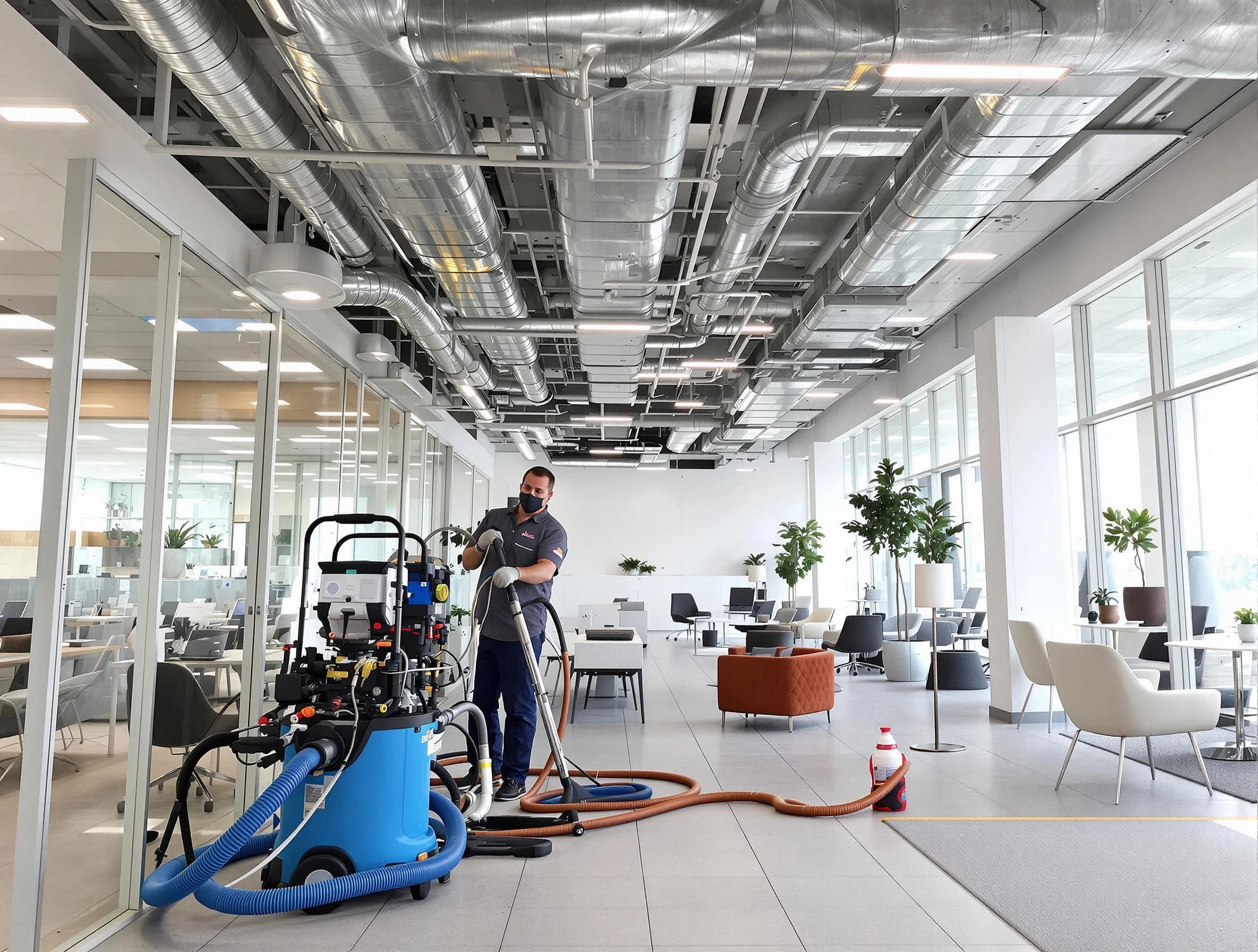Ashland City Air Duct Cleaning team conducting comprehensive commercial duct cleaning at a business location in Ashland City
