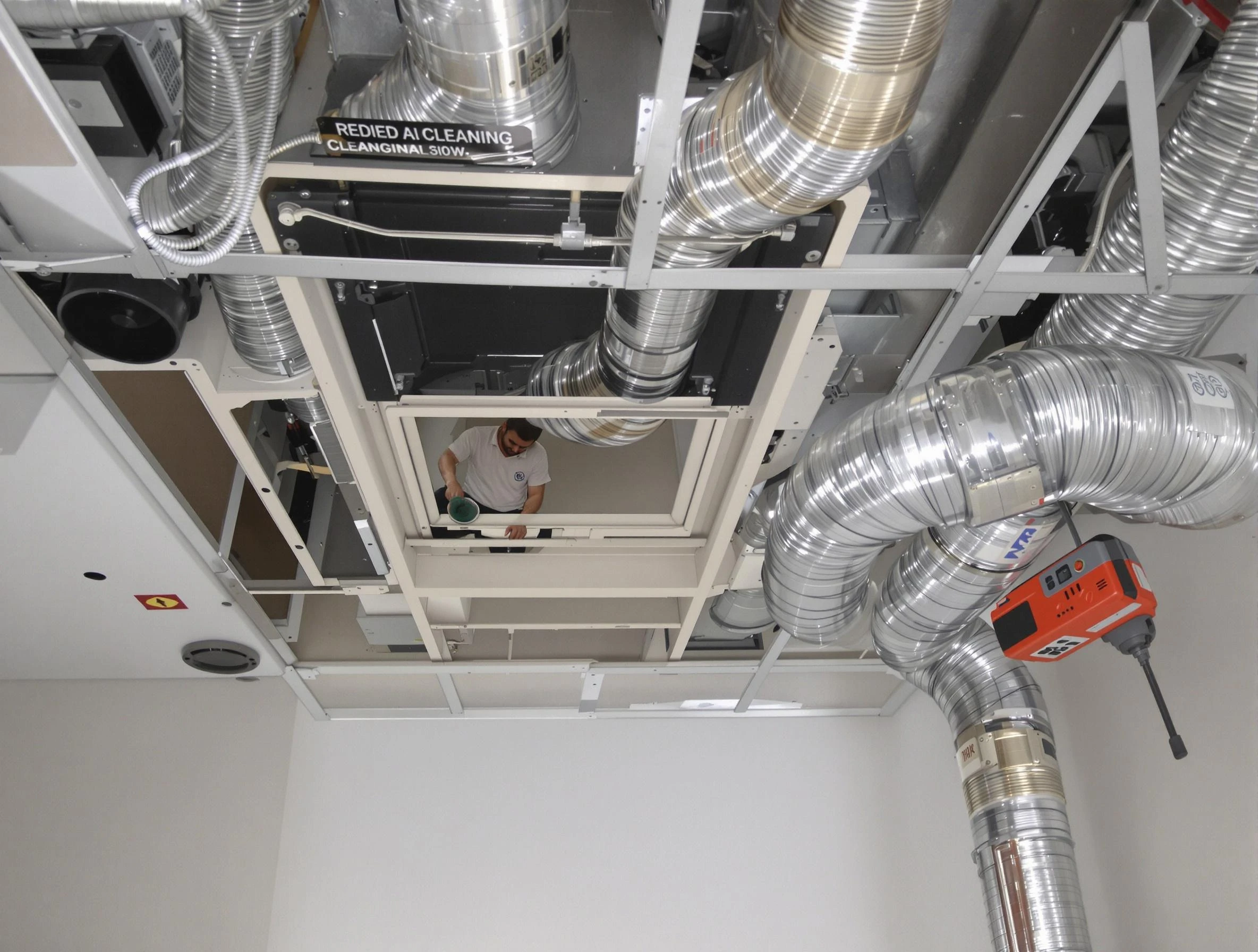 Ashland City Air Duct Cleaning technician performing detailed central duct system cleaning in Ashland City