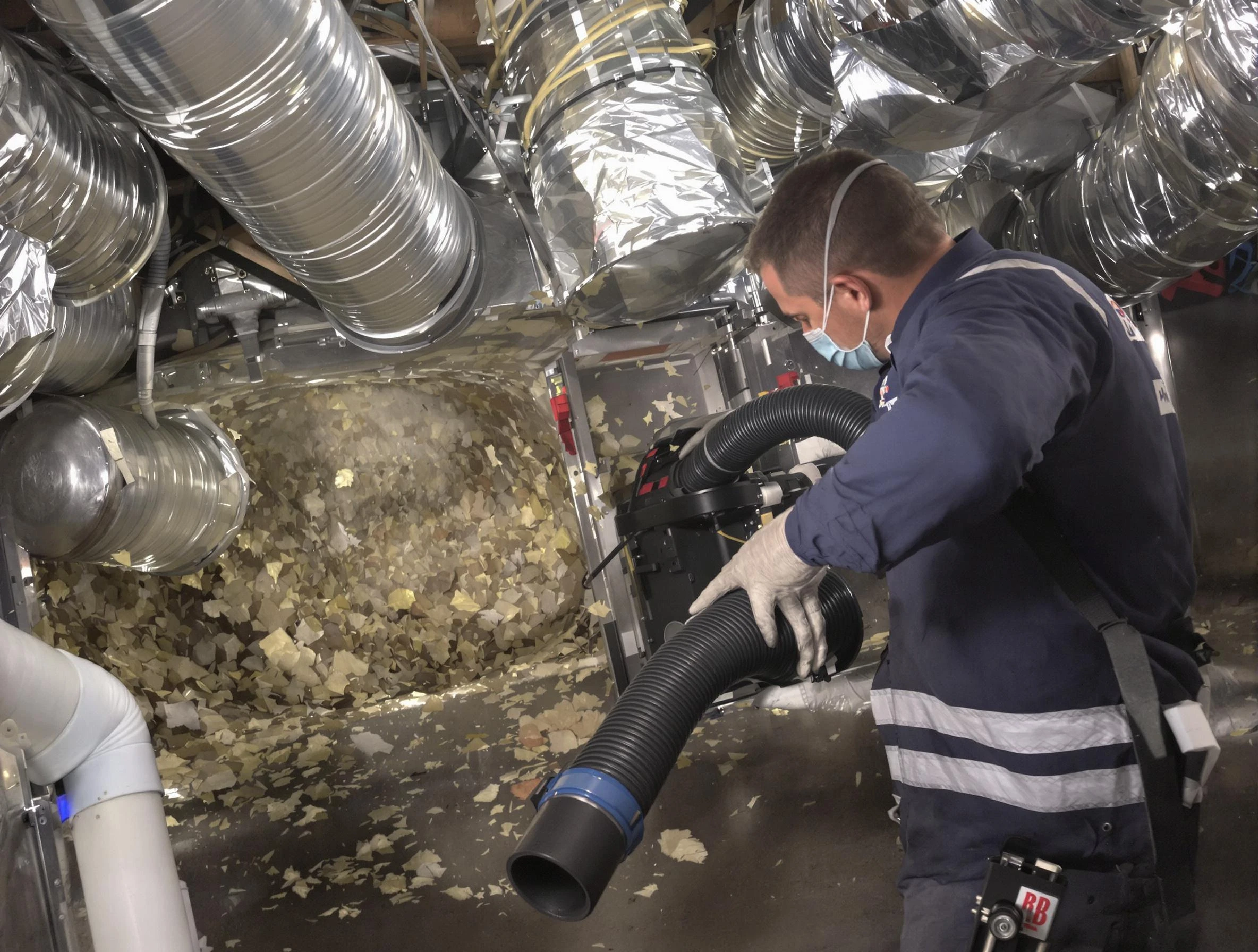Ashland City Air Duct Cleaning specialist operating negative pressure cleaning equipment for thorough duct maintenance in Ashland City